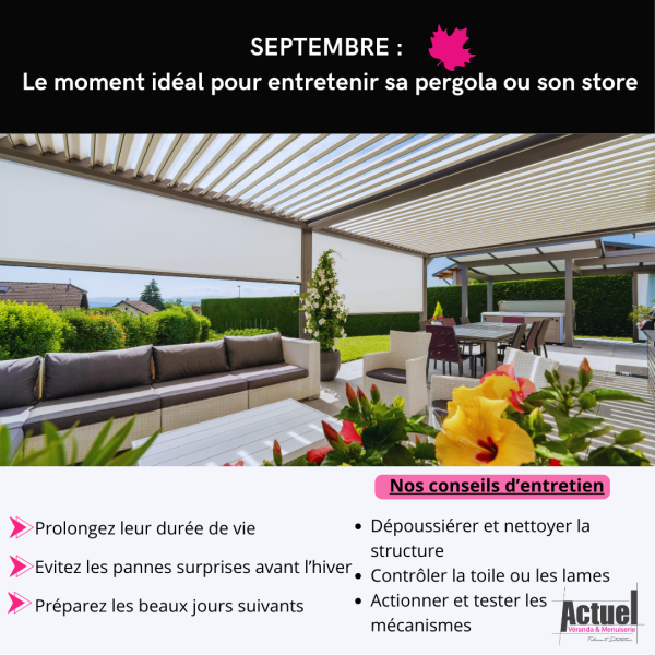 Entretien pergola et store